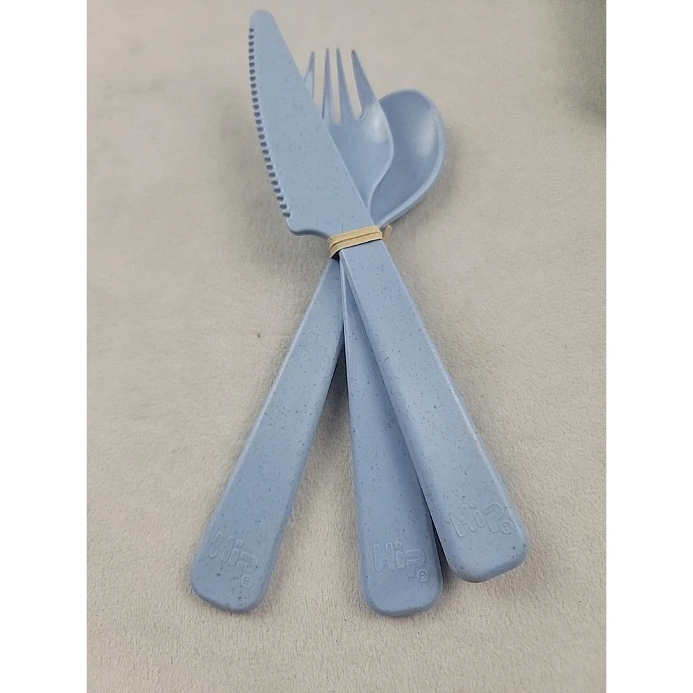 Wheat Straw**Camping/Dorm/Travel**HIP Cutlery**3pc Set W/Carrying Case***NEW***